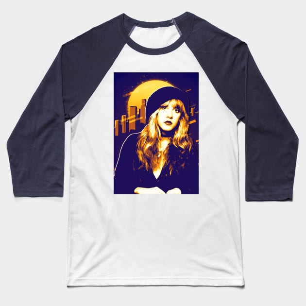 stevie nicks Baseball T-Shirt by bahullah_art